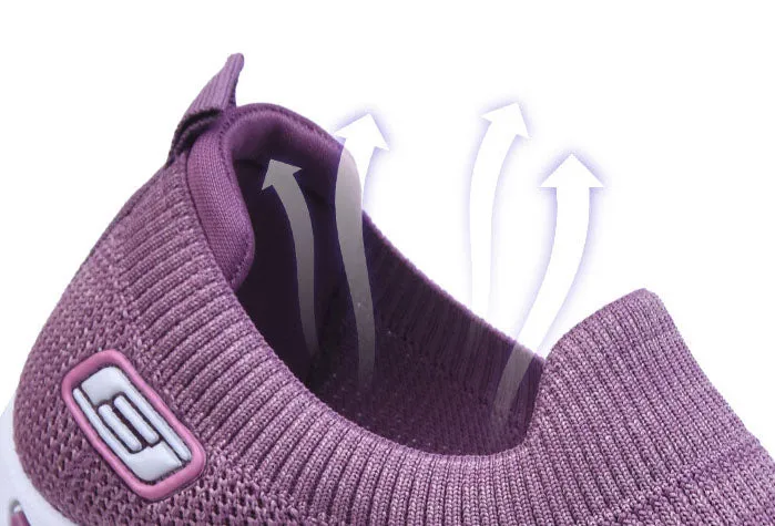 Fashionable and Breathable Knitted Slip-On Sneakers