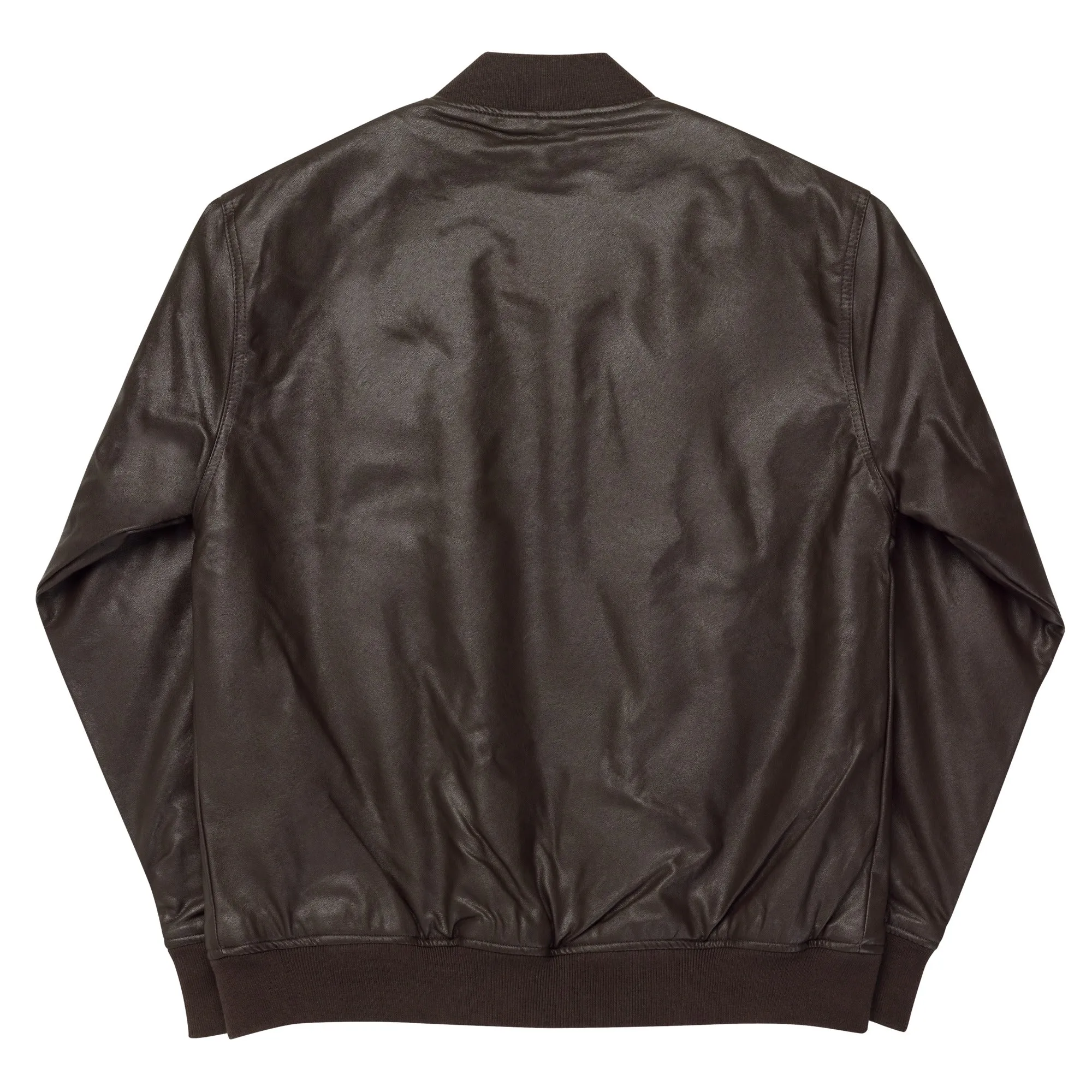 Faux Leather Bomber Jacket