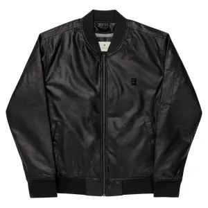 Faux Leather Bomber Jacket