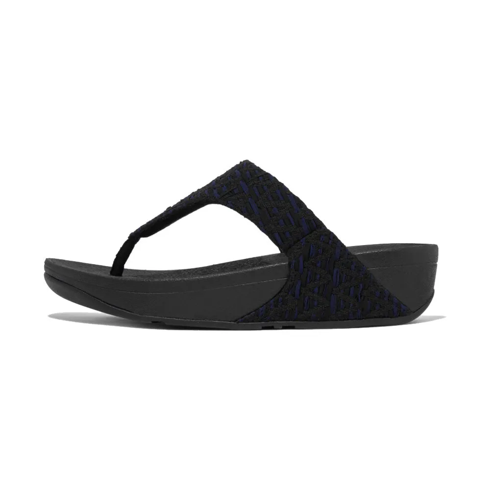 FitFlop Lulu Geo Webbing Sandals - Black Mix