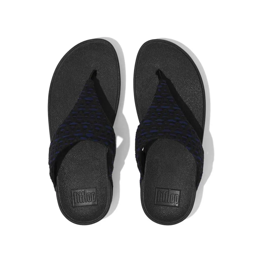 FitFlop Lulu Geo Webbing Sandals - Black Mix