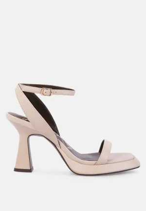 Five Star Ankle Strap Kitten Heel Sandals By Ruw