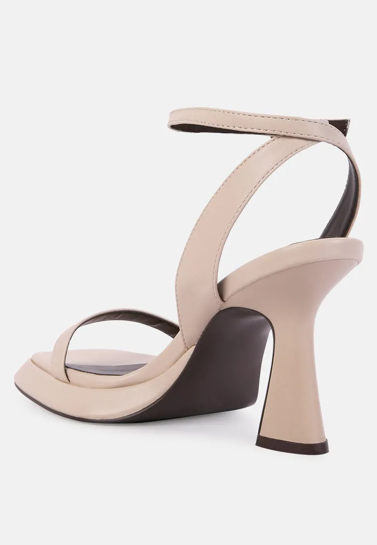 Five Star Ankle Strap Kitten Heel Sandals By Ruw