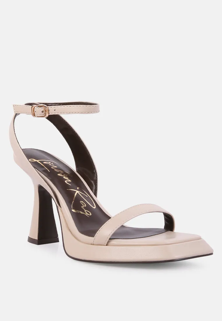 Five Star Ankle Strap Kitten Heel Sandals By Ruw