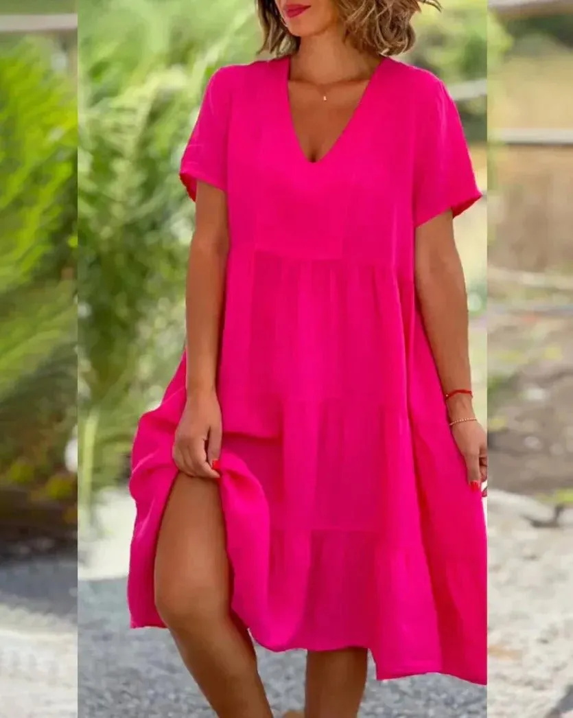 Fritha - Cool Breathable Comfort Woman's Midi Dress