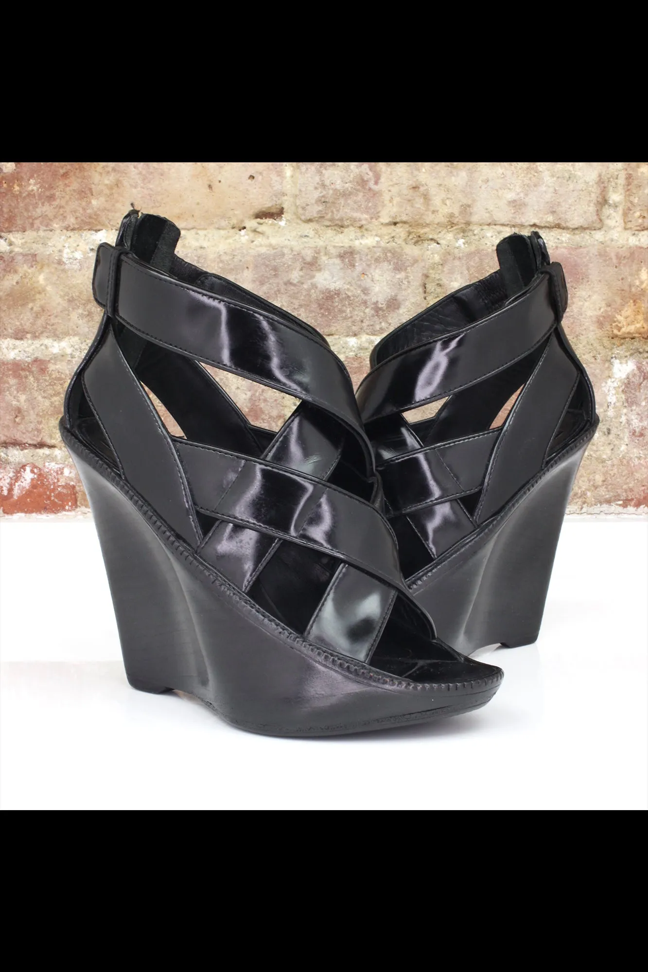 Givenchy Woven Leather Wedges - 7