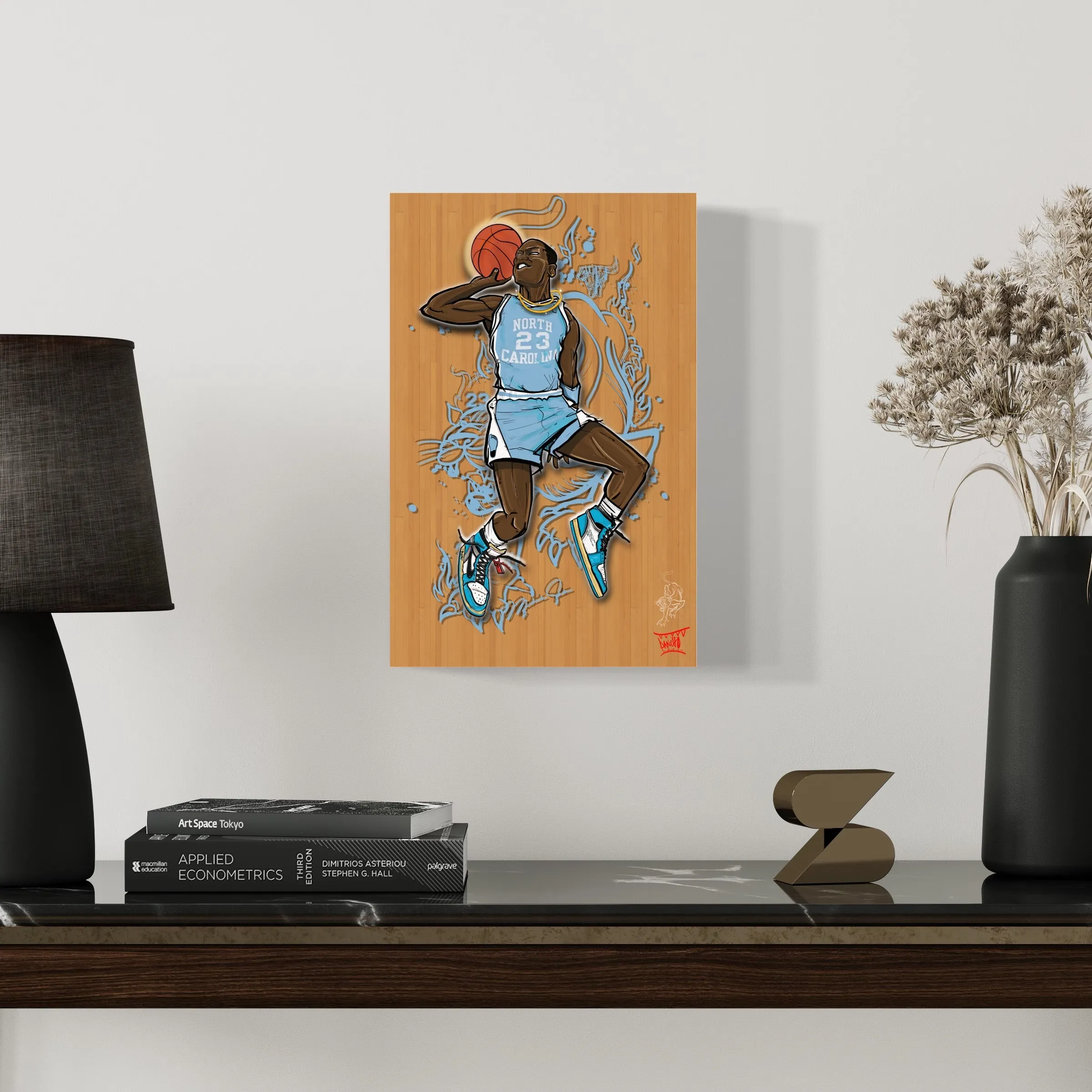 GOATSeries: UNC Black Cat Art print