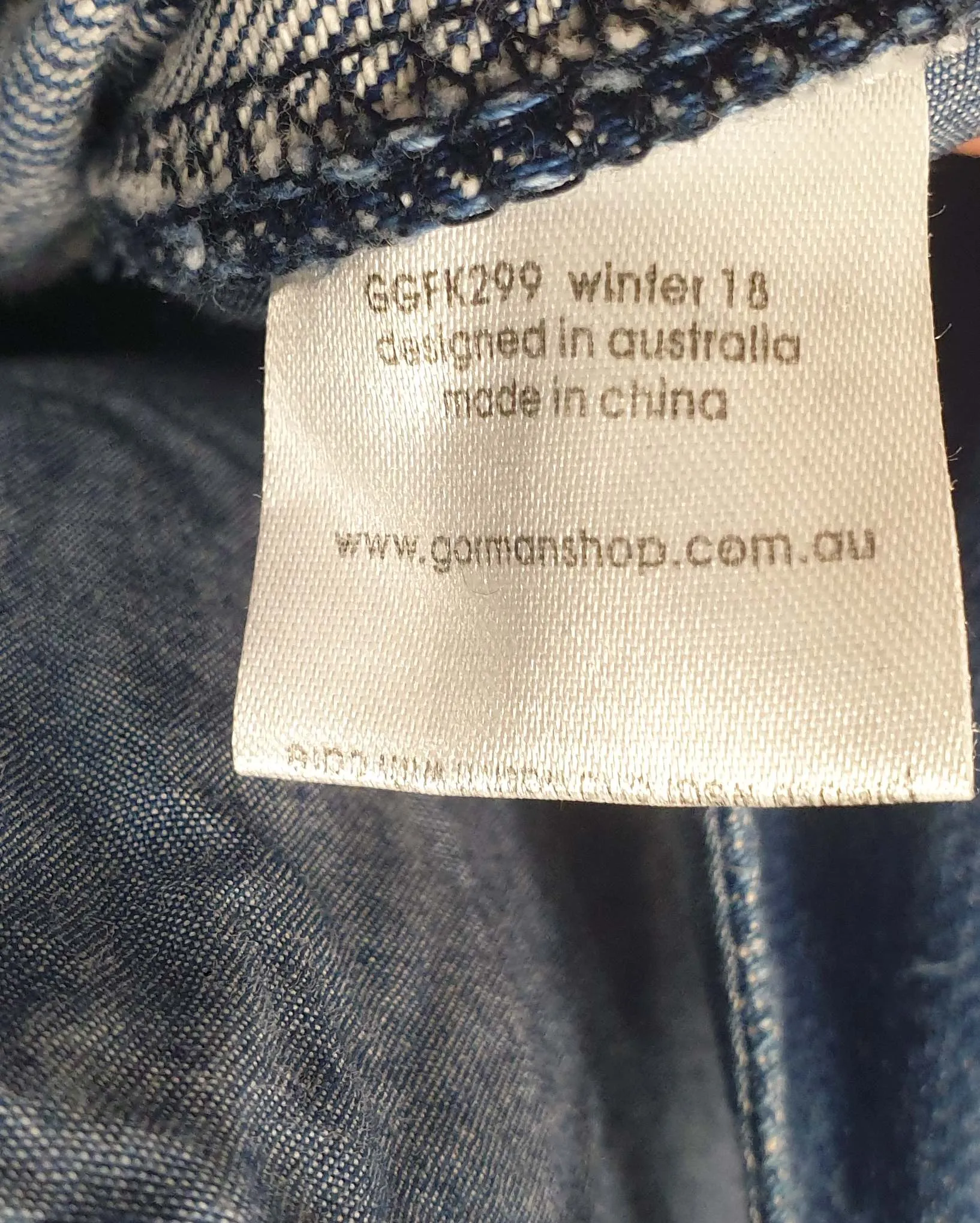 Gorman denim sleeveless jumpsuit with embroidery detail size 10