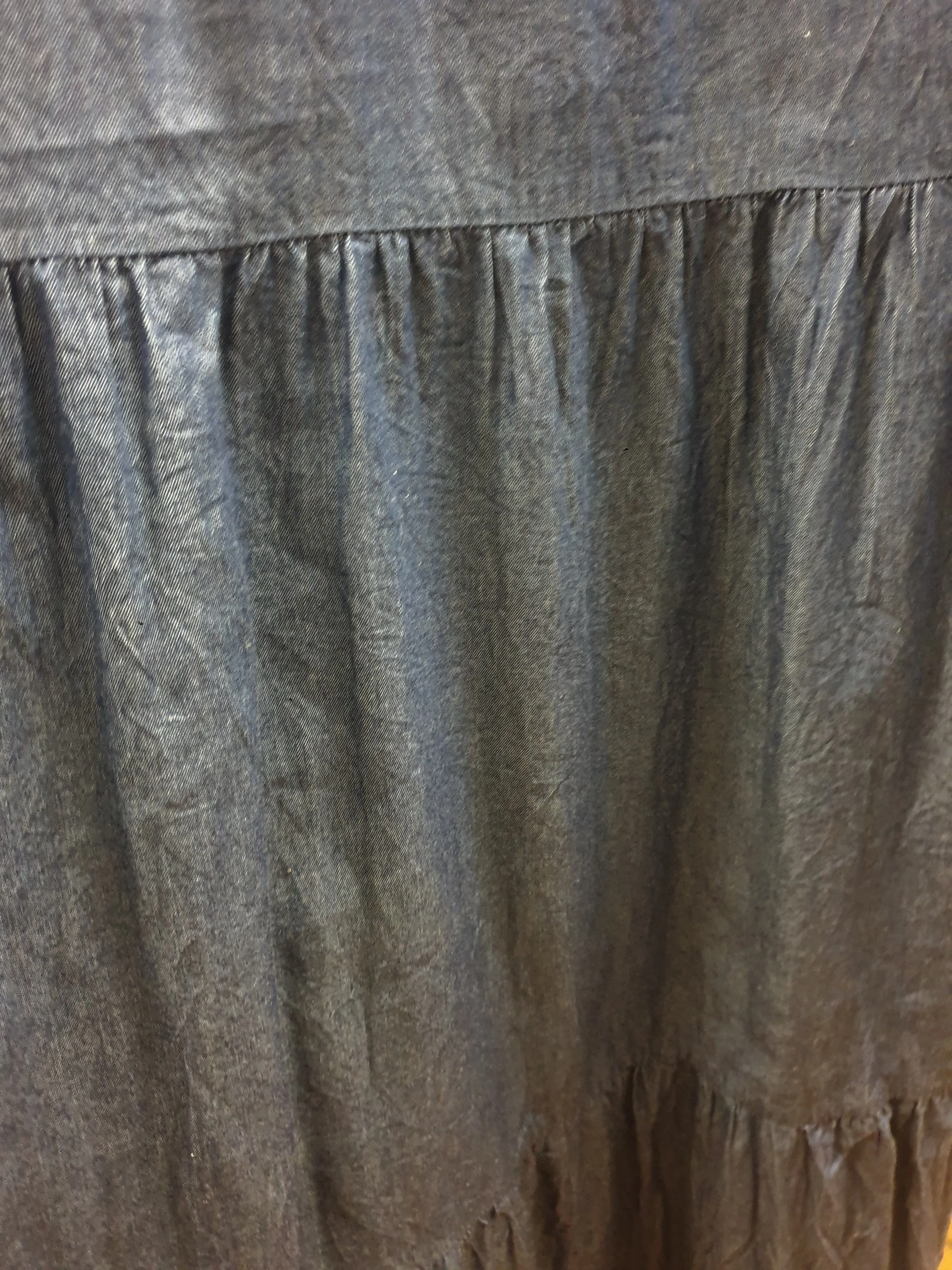 Gorman denim tiered maxi dress size L