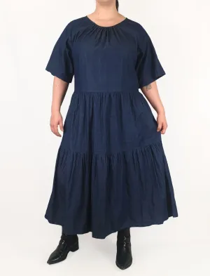 Gorman denim tiered maxi dress size L