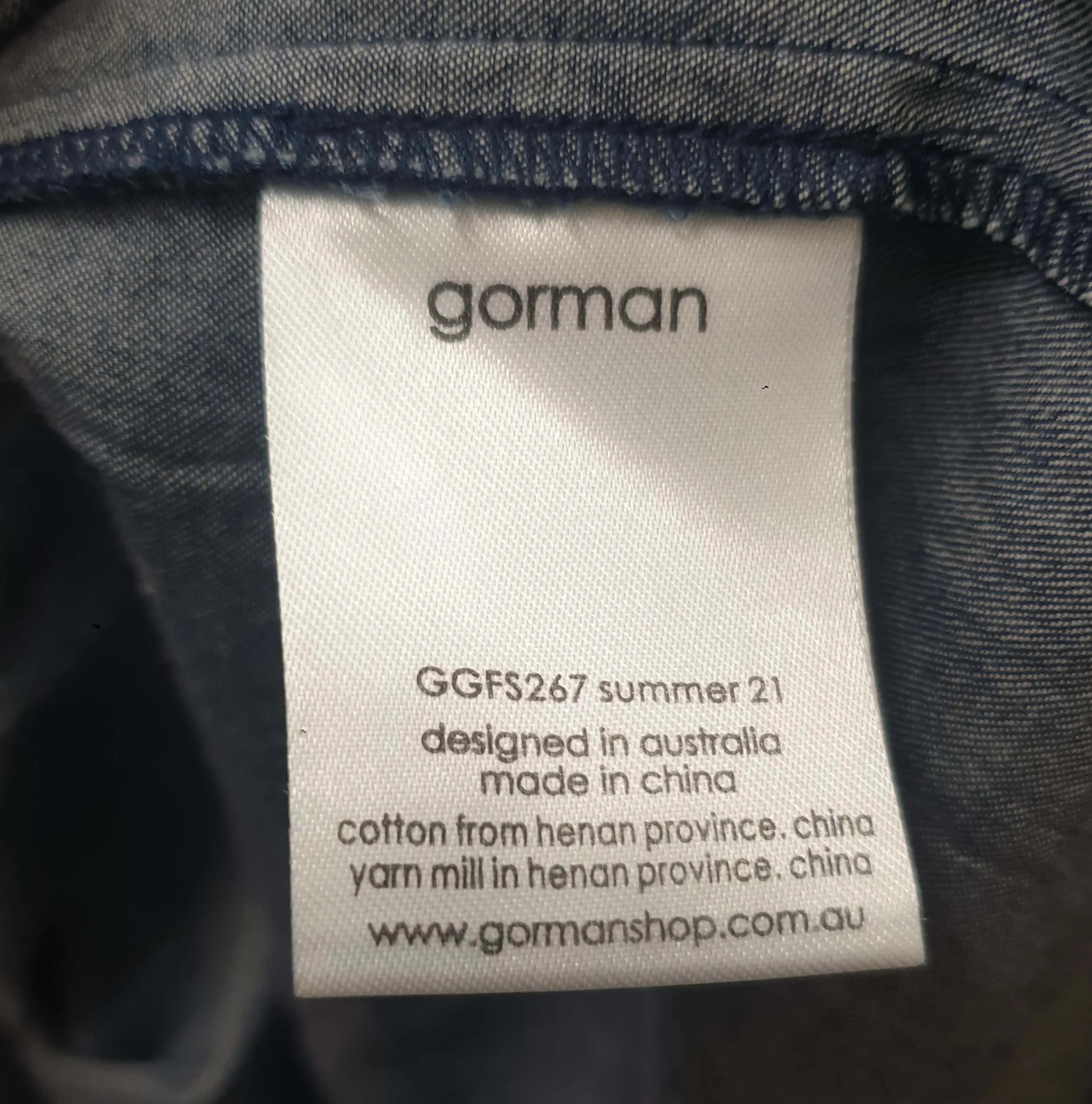 Gorman denim tiered maxi dress size L