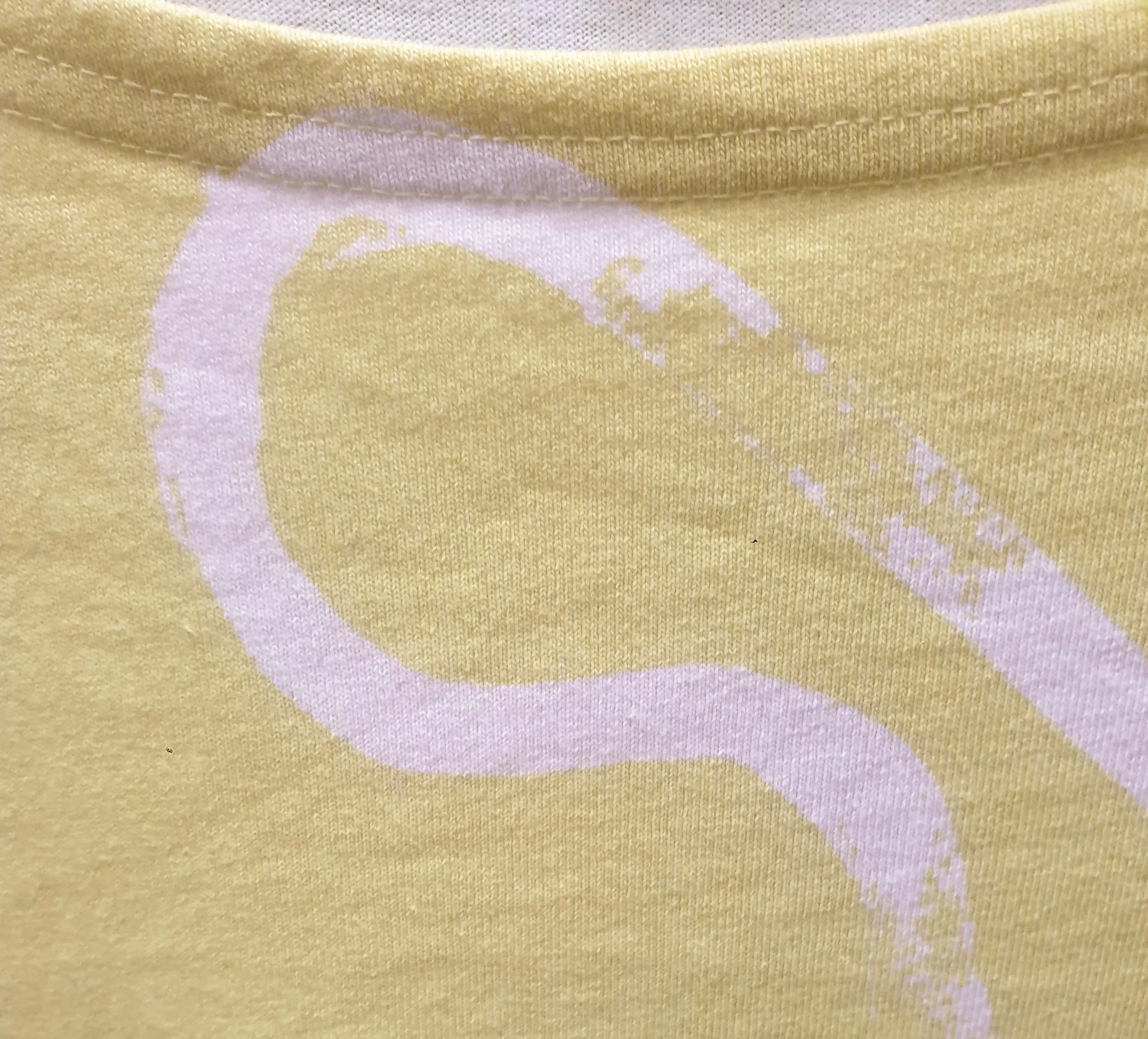 Gorman lime yellow tee shirt dress with squiggle print size L