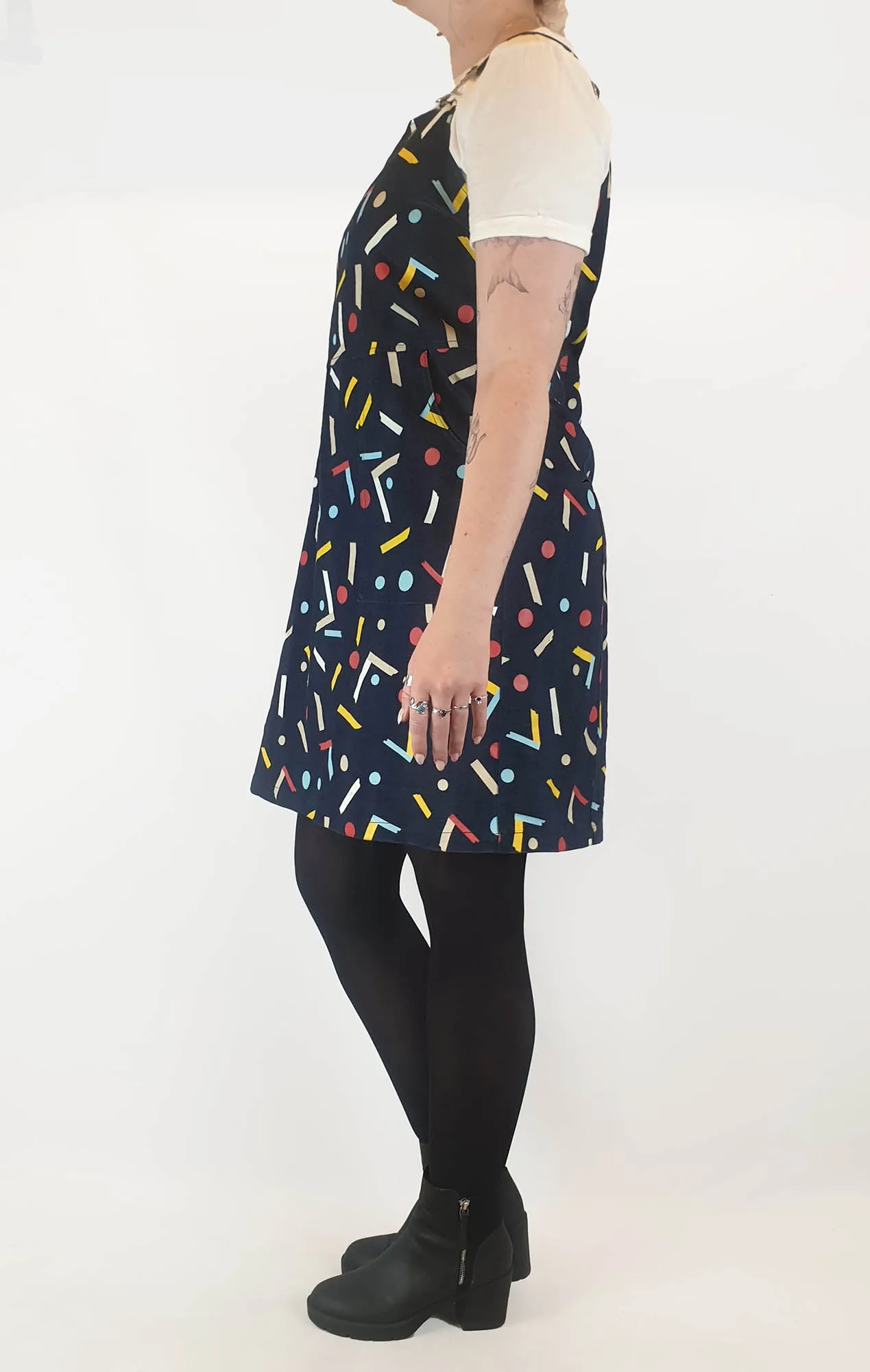 Gorman   Mireia Ruiz dark denim pinny with fab print size 12