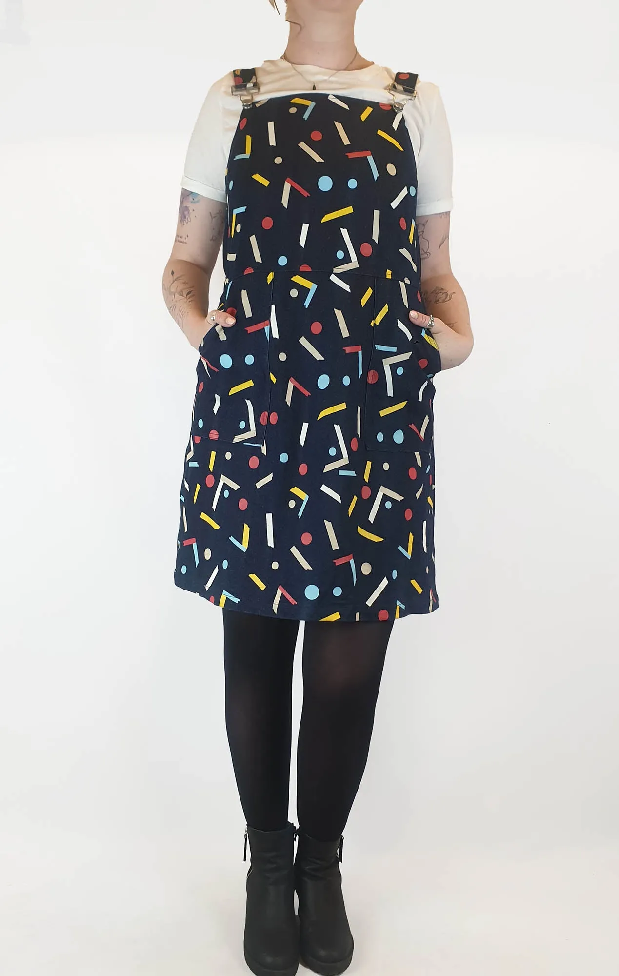 Gorman   Mireia Ruiz dark denim pinny with fab print size 12