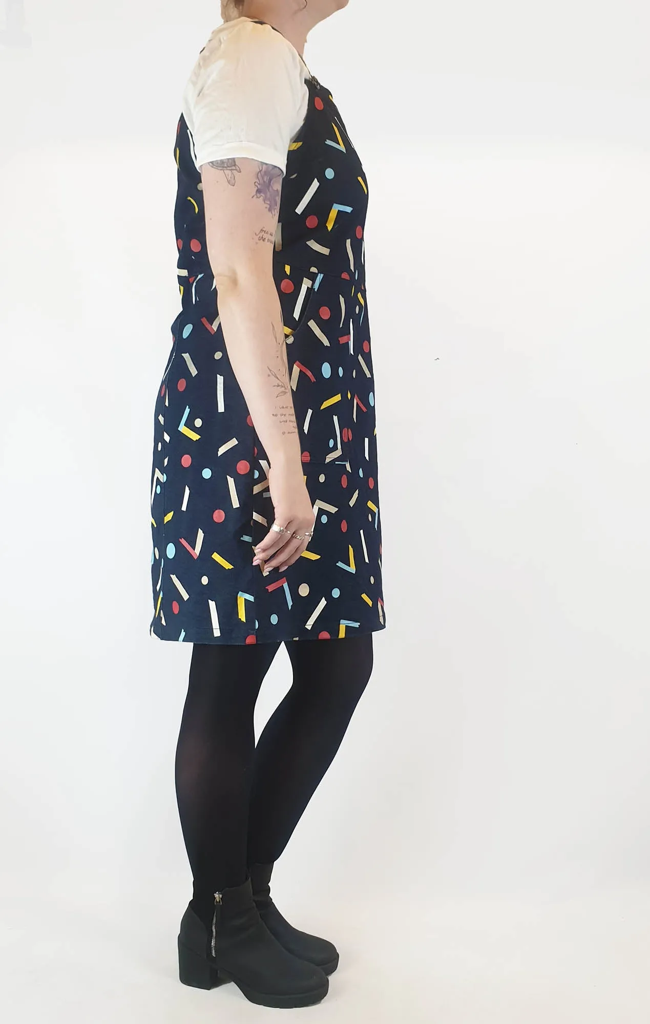 Gorman   Mireia Ruiz dark denim pinny with fab print size 12