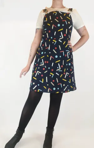 Gorman   Mireia Ruiz dark denim pinny with fab print size 12
