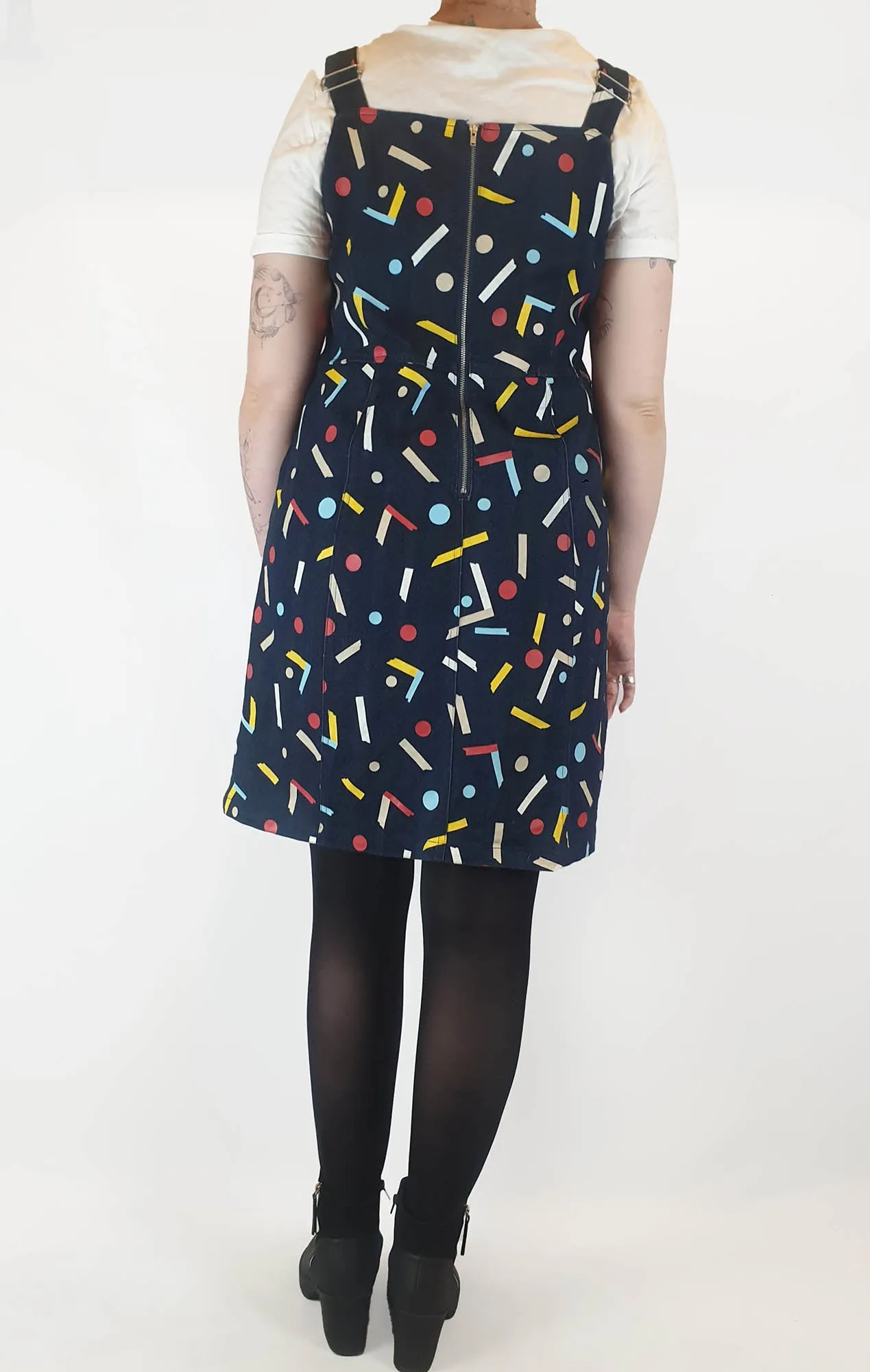 Gorman   Mireia Ruiz dark denim pinny with fab print size 12
