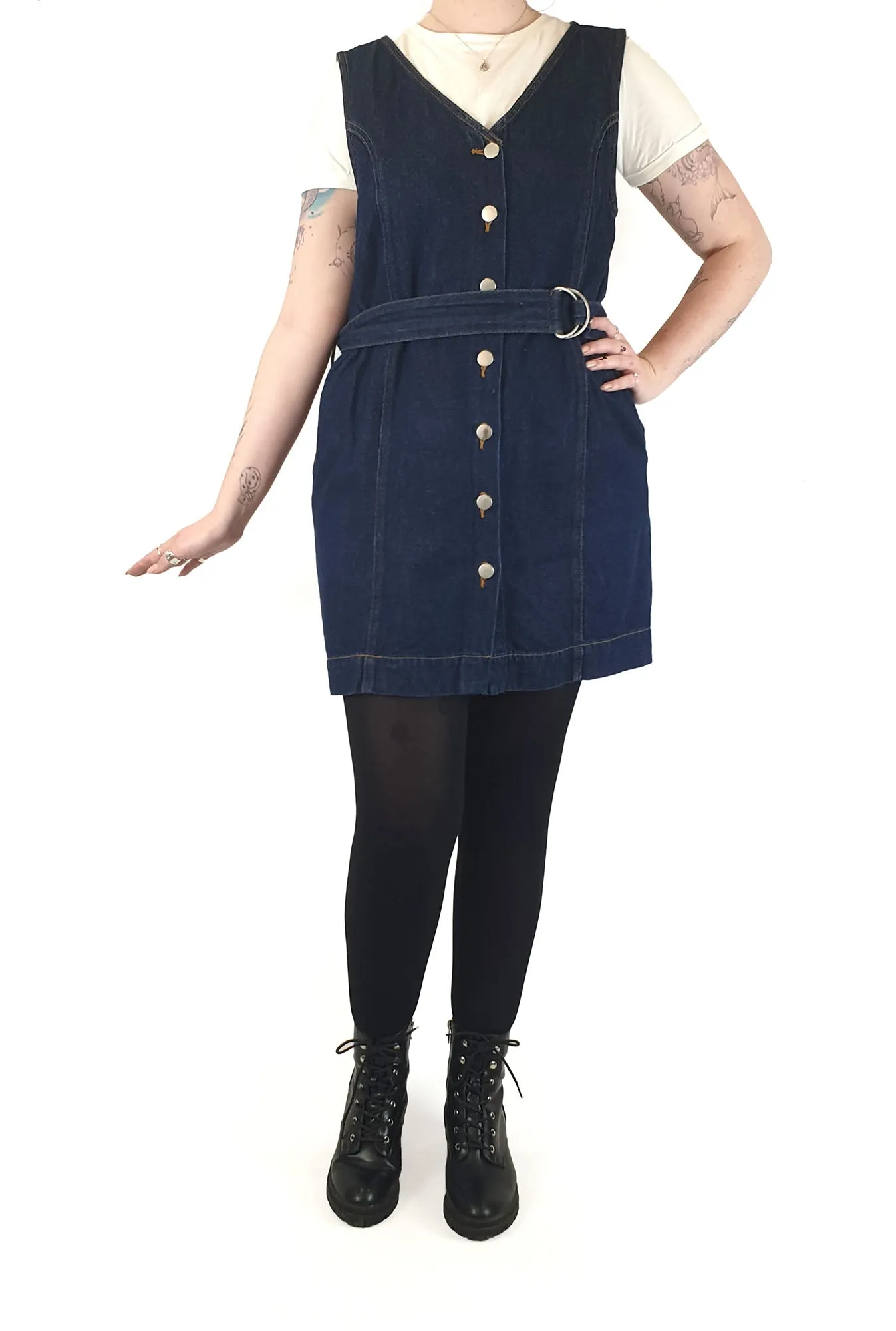 Gorman sleeveless denim dress size 14 (best fits 12-14)