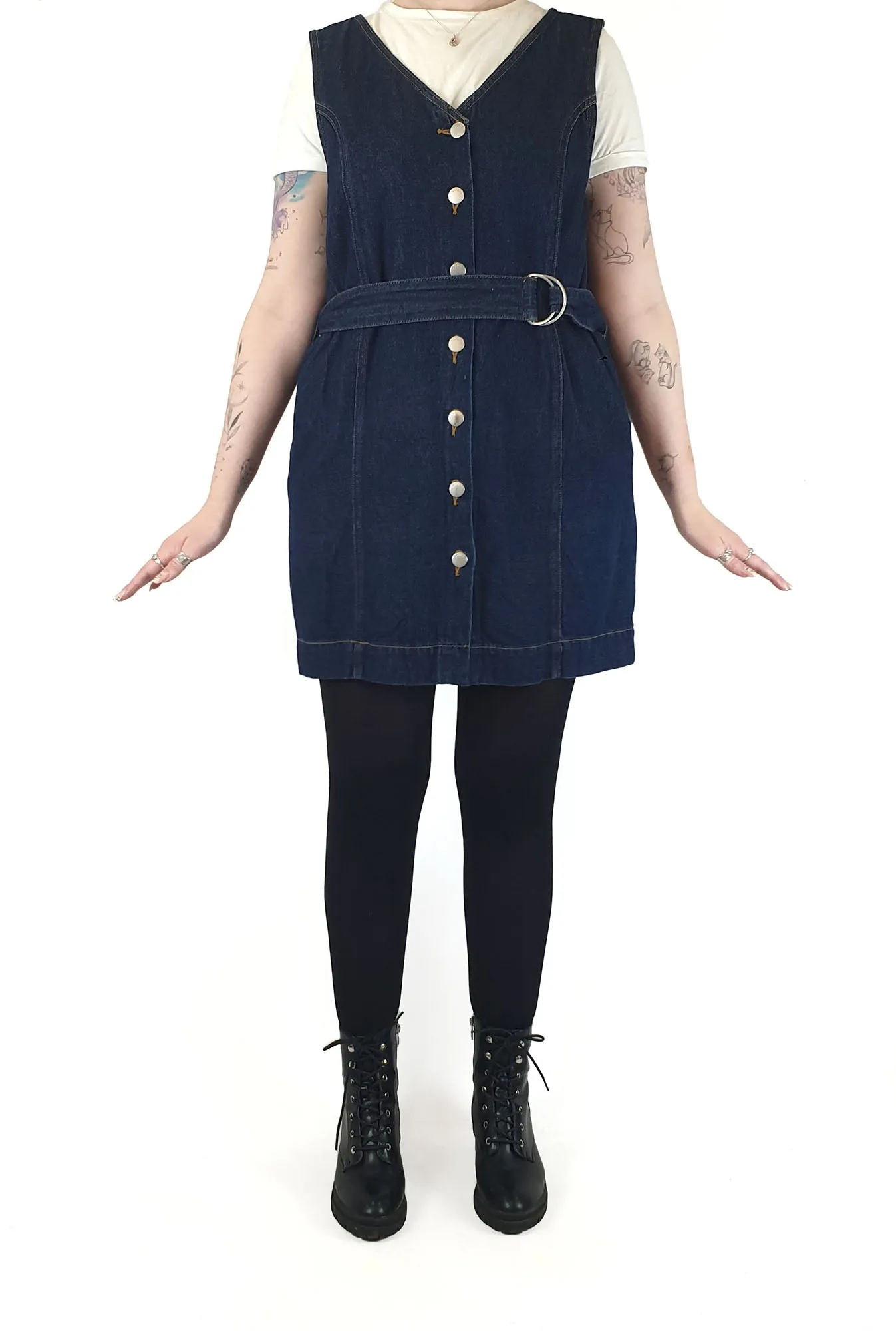 Gorman sleeveless denim dress size 14 (best fits 12-14)