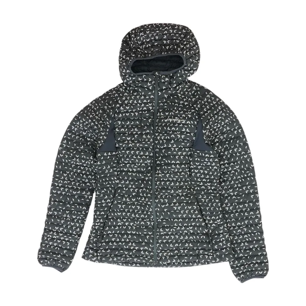 Gray Geometric Puffer Coat