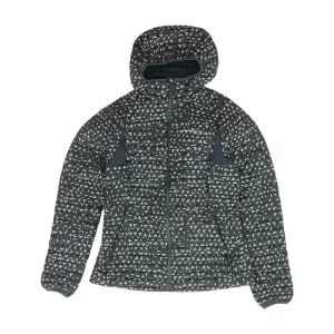 Gray Geometric Puffer Coat