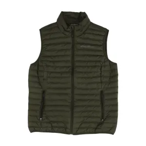 Green Solid Puffer Vest