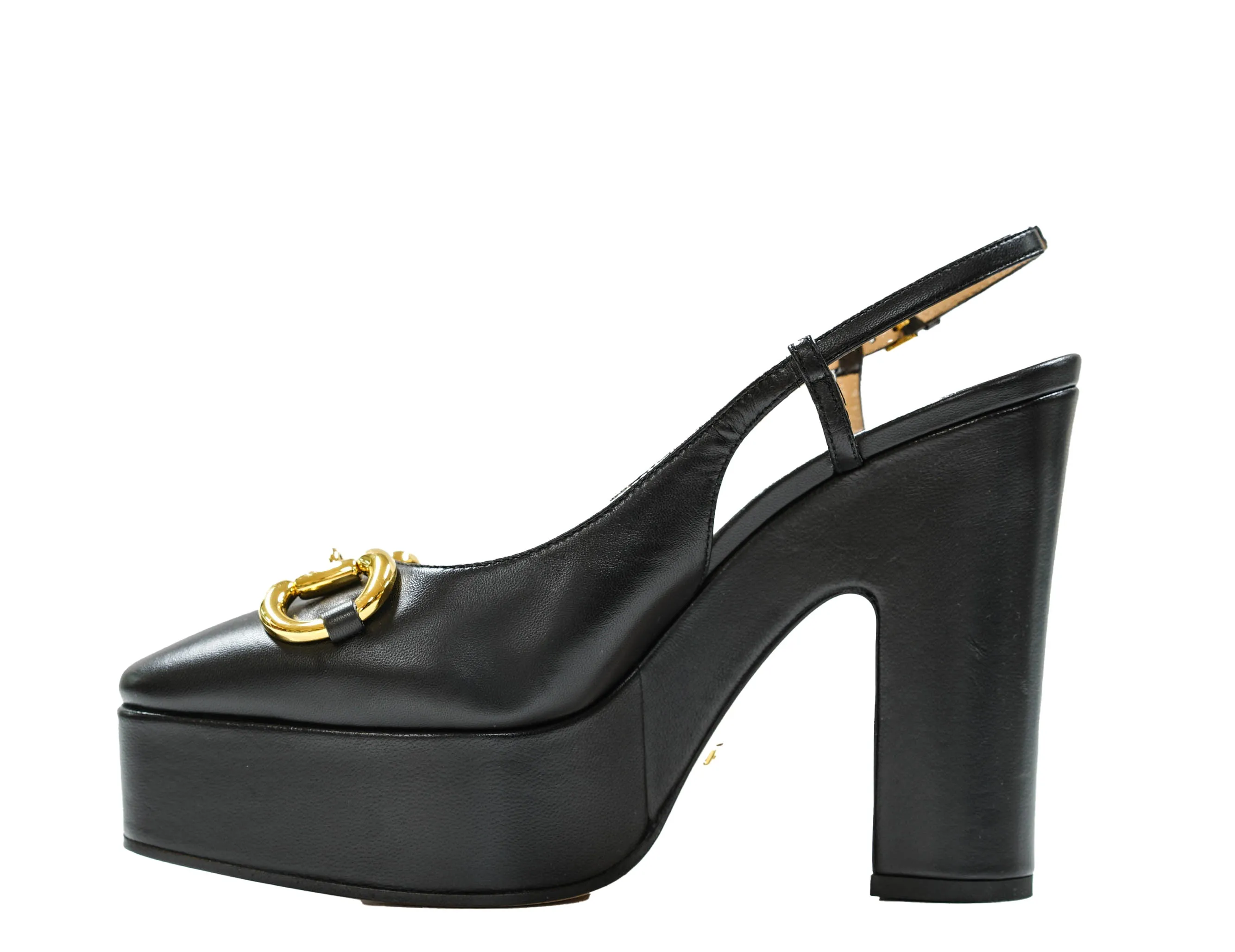 Gucci Women's Black & Chain Platform Shoe 723837  -  50% OFF