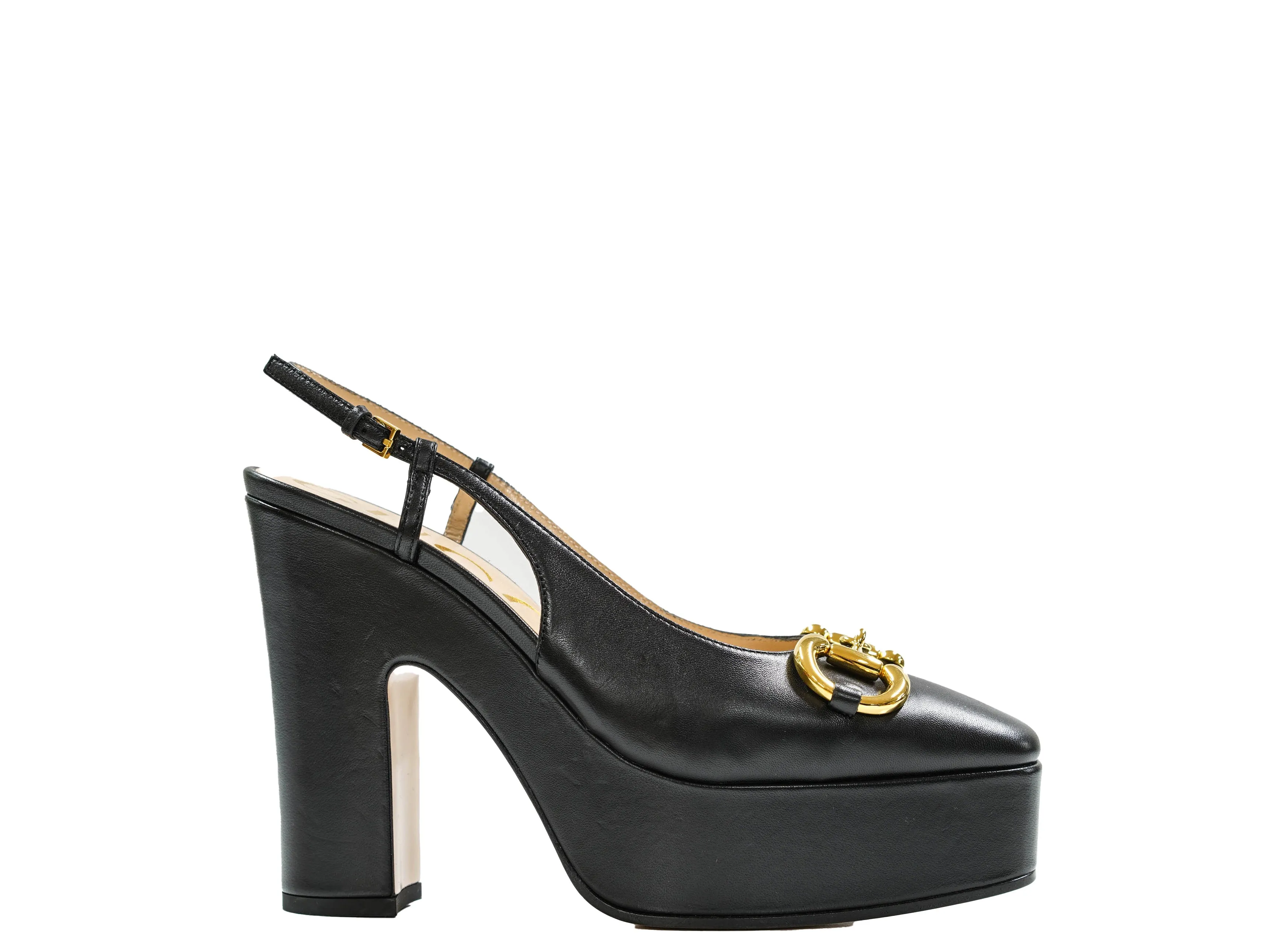 Gucci Women's Black & Chain Platform Shoe 723837  -  50% OFF