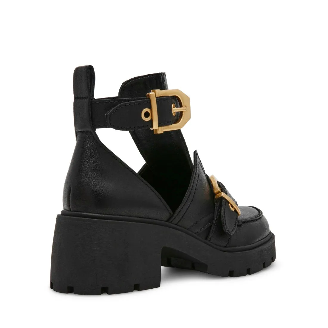 HARLOWS BLACK LEATHER