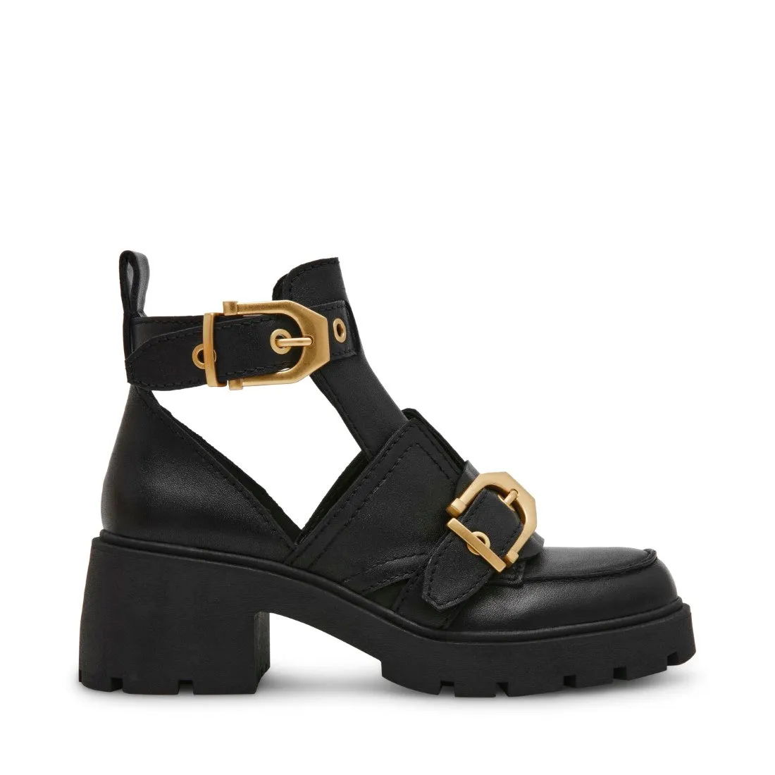 HARLOWS BLACK LEATHER