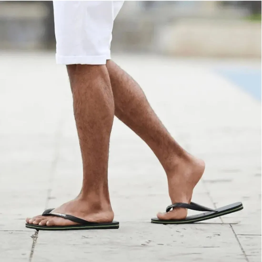 Havaianas Brasil Logo Flip Flop - Black/Black