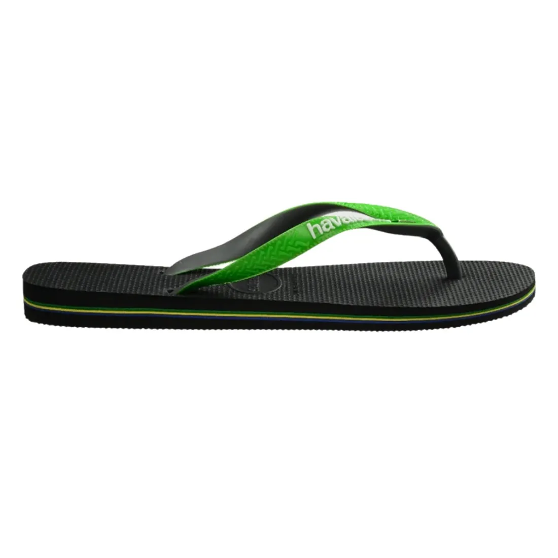 Havaianas Brasil Mix Flip Flop - Black/Lime Green
