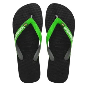 Havaianas Brasil Mix Flip Flop - Black/Lime Green