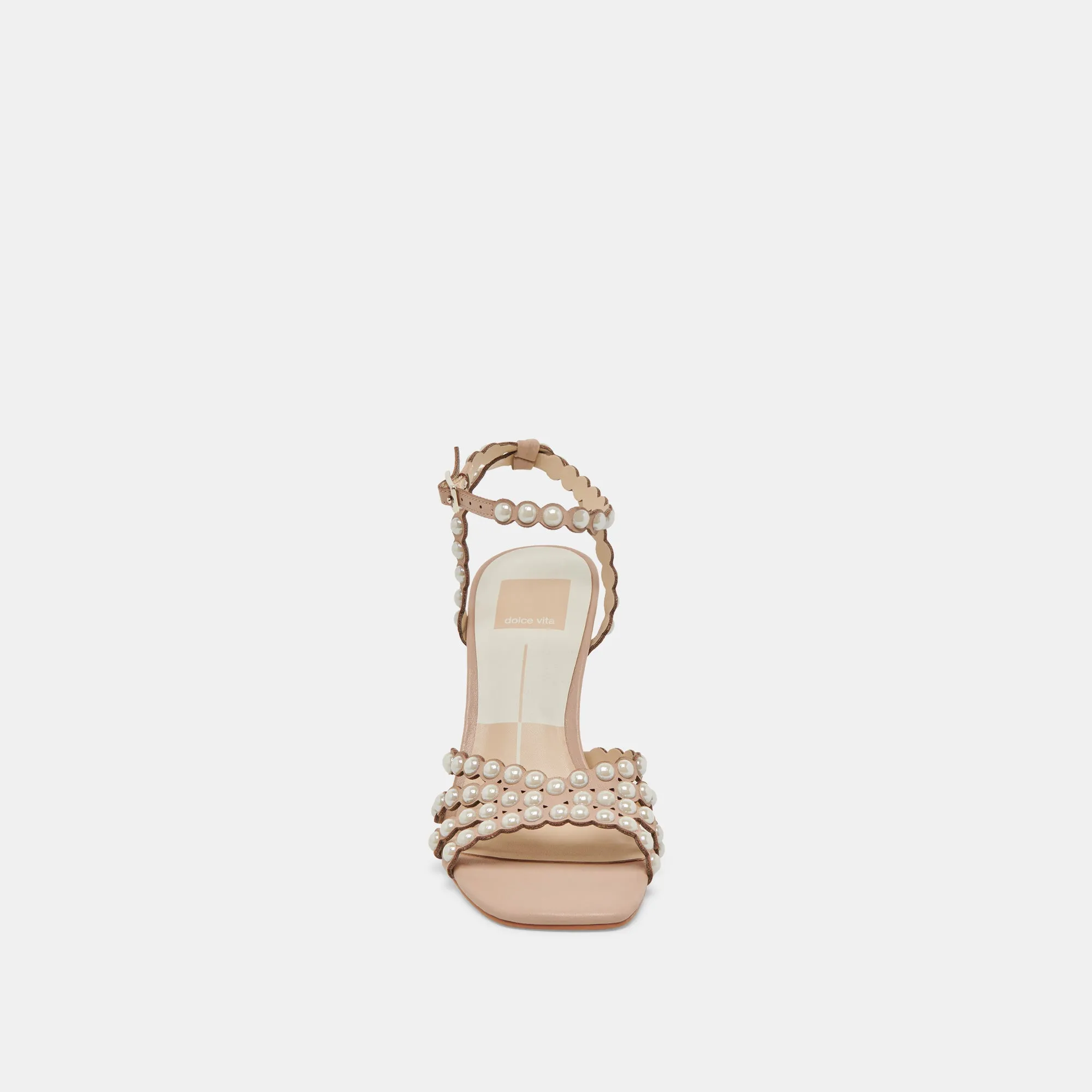 HELLEN PEARL HEELS LT BLUSH LEATHER