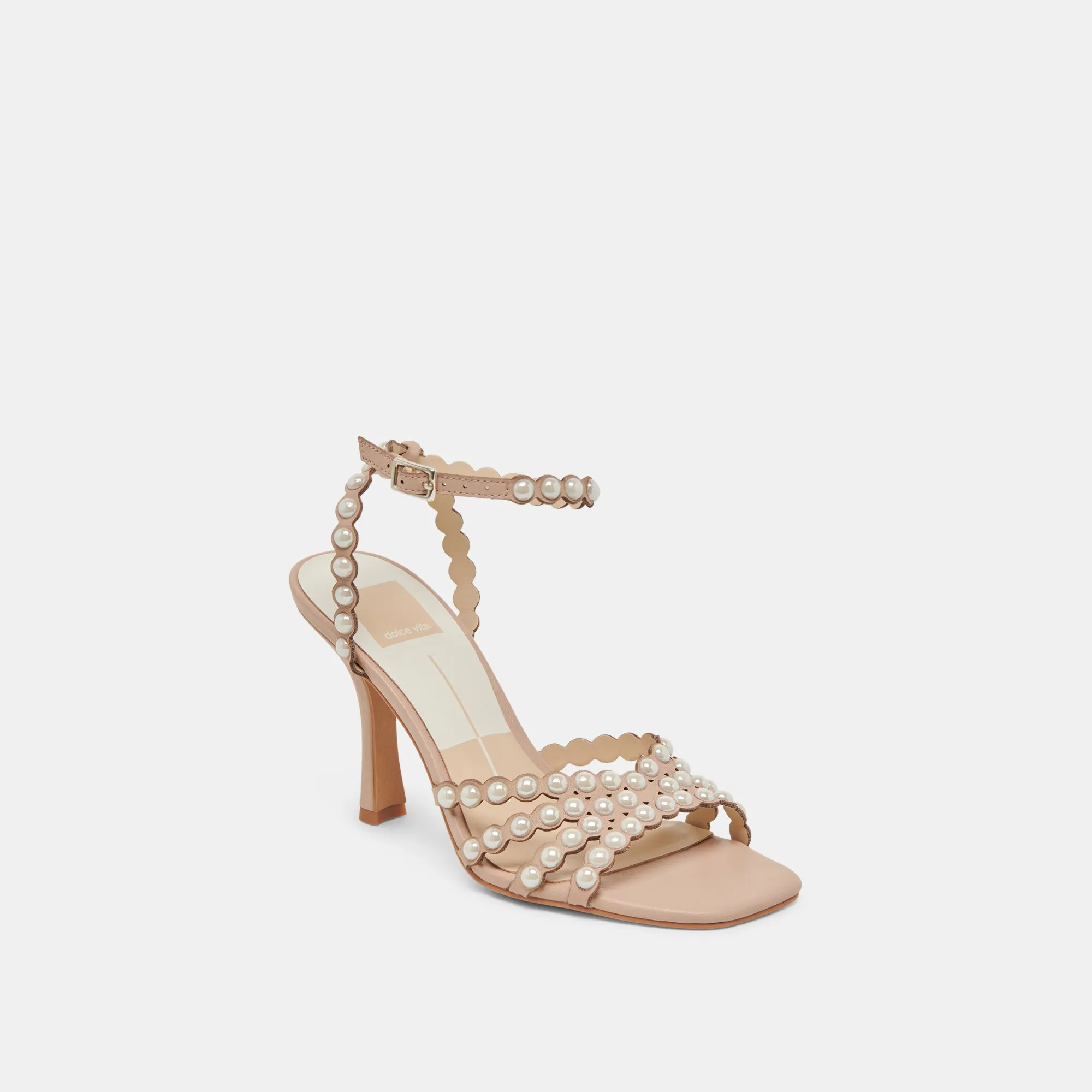 HELLEN PEARL HEELS LT BLUSH LEATHER
