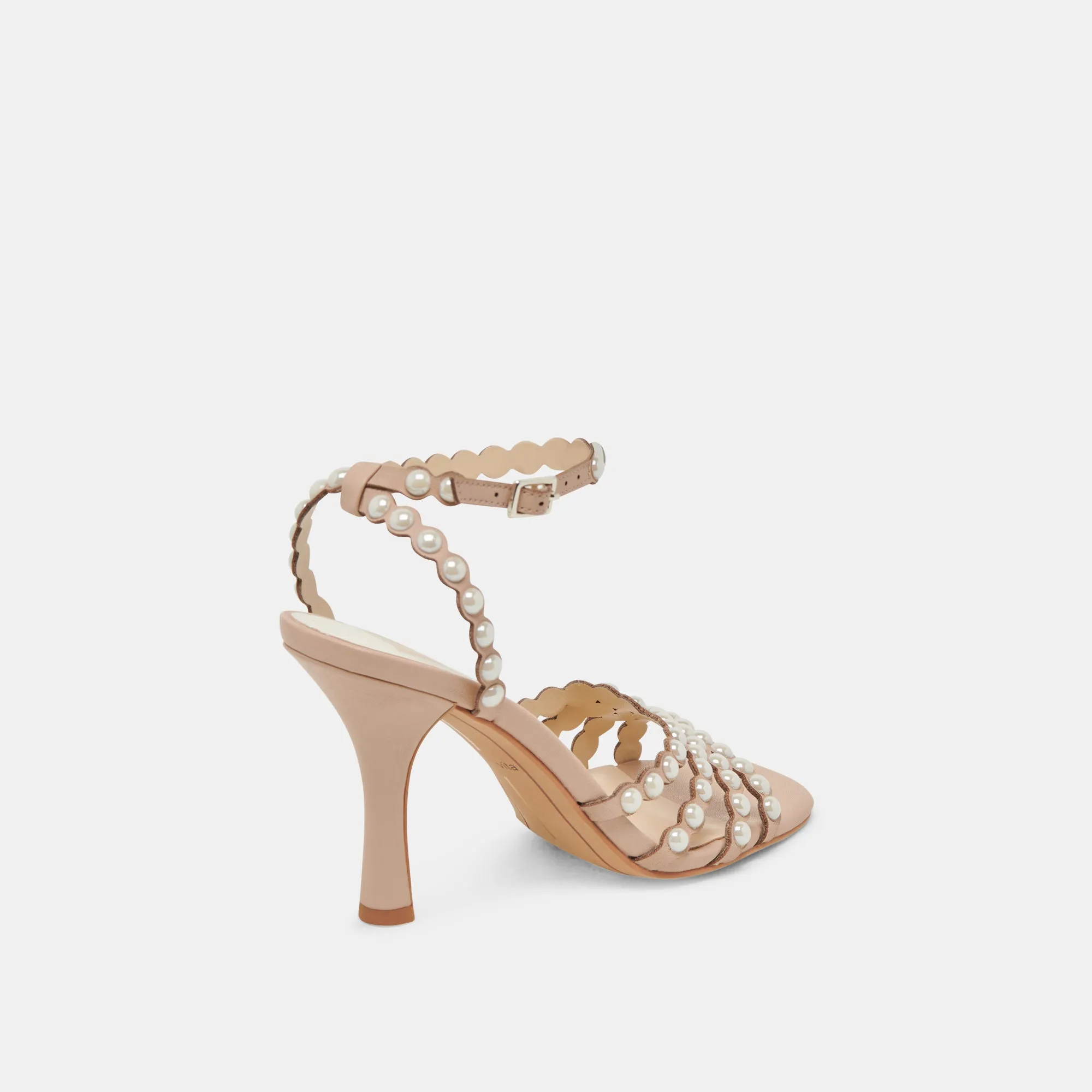 HELLEN PEARL HEELS LT BLUSH LEATHER