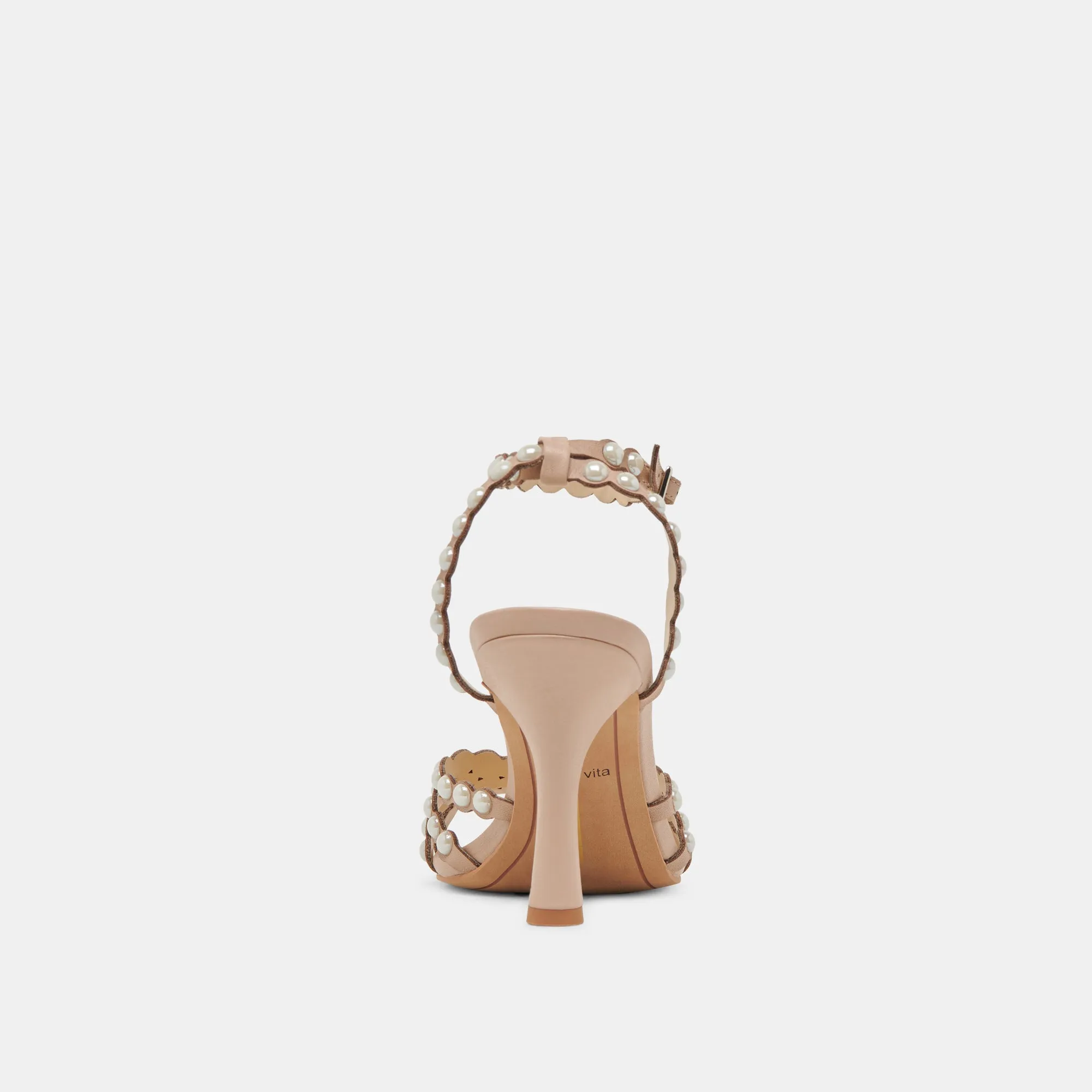 HELLEN PEARL HEELS LT BLUSH LEATHER