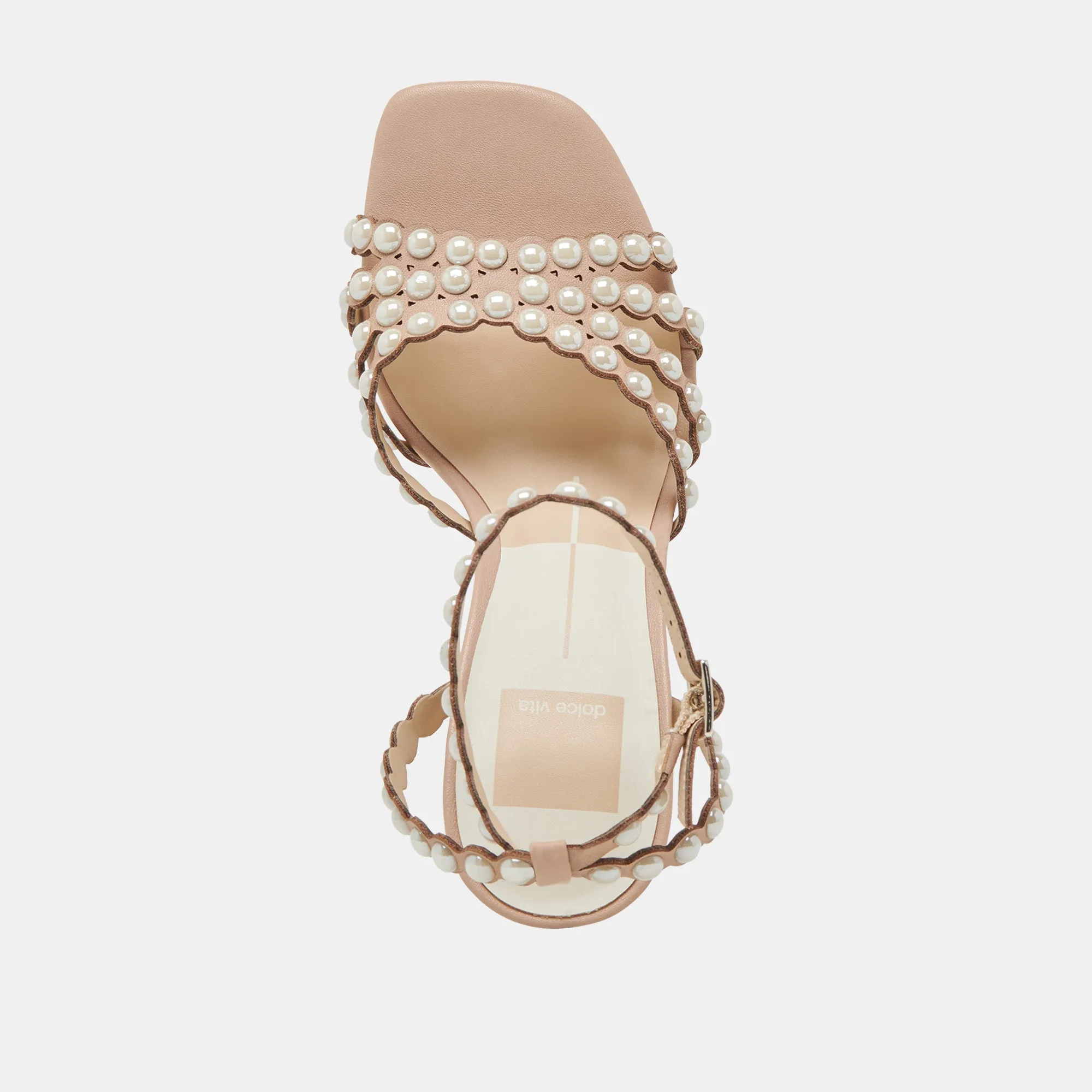 HELLEN PEARL HEELS LT BLUSH LEATHER