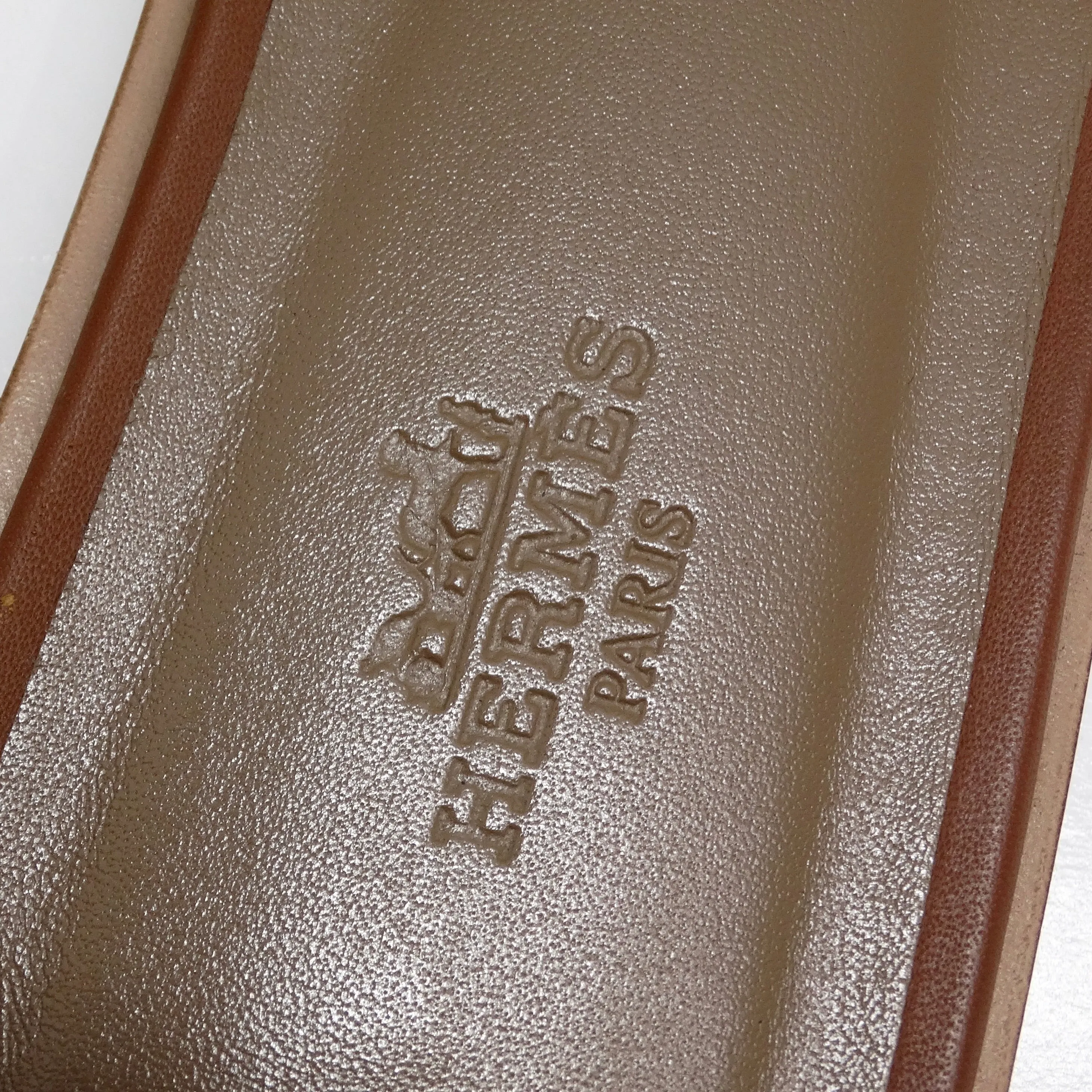 Hermes Oran Sandals Brown