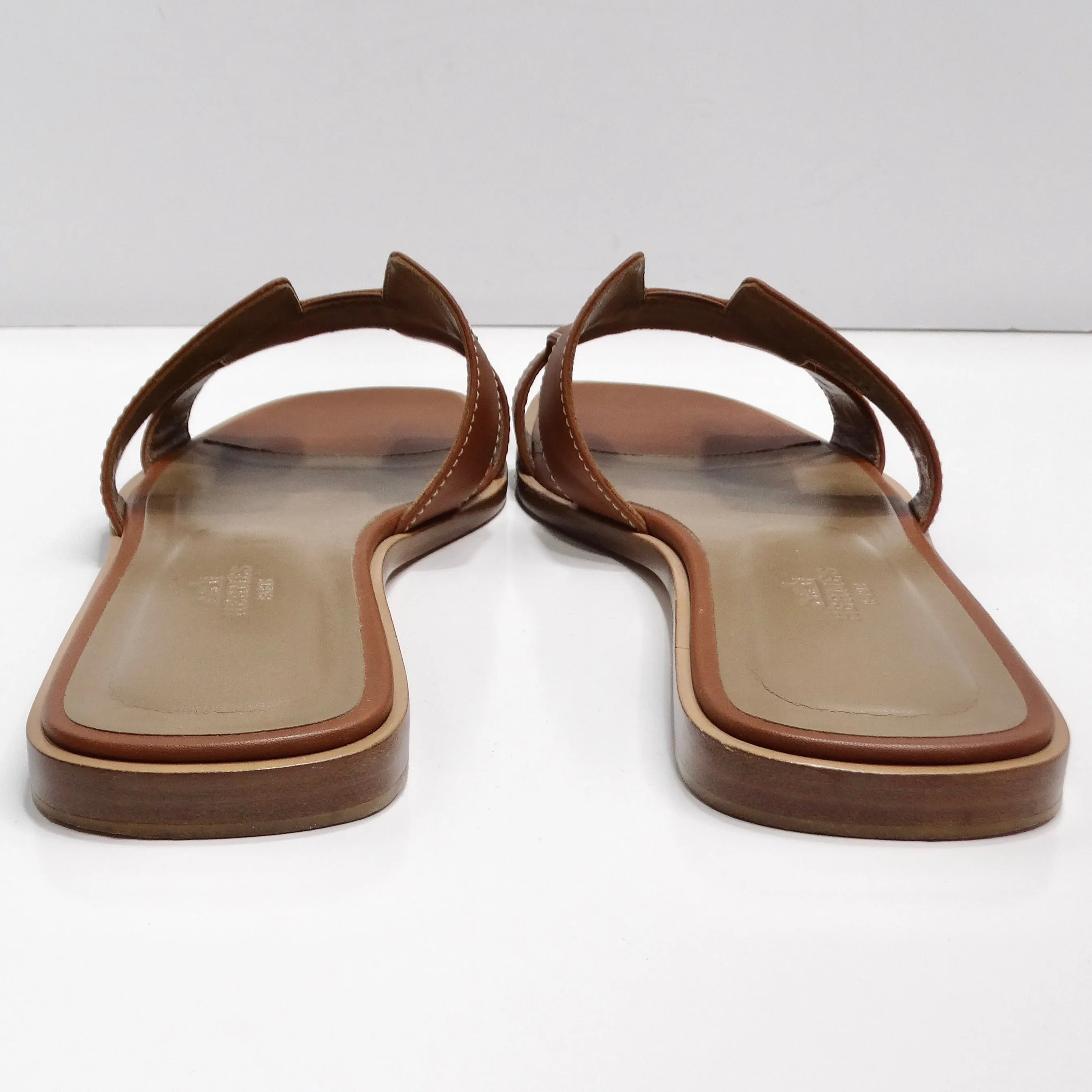 Hermes Oran Sandals Brown
