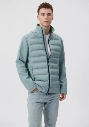 High Collar Green Puffer Jacket
