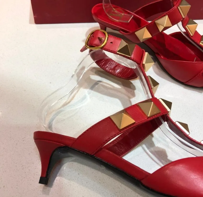 High Heel Pointed Toe Sandals With Rivets
