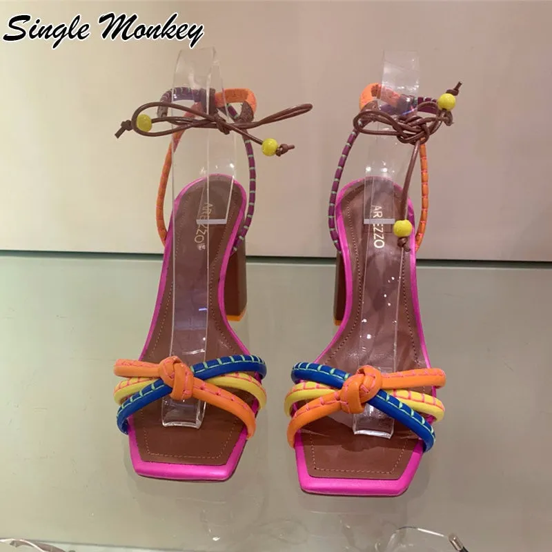 High Heels Rome Sandals Women Shoes Party Dress Slippers Designer 2023 Summer New Fad Pumps Shoes Slides Wedding Mujer Zapatos