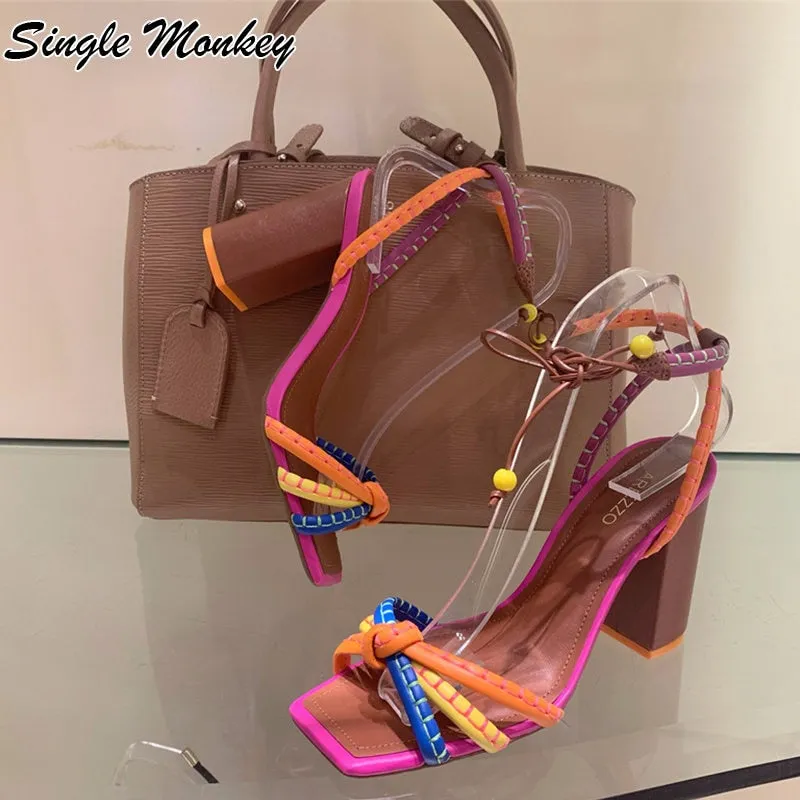 High Heels Rome Sandals Women Shoes Party Dress Slippers Designer 2023 Summer New Fad Pumps Shoes Slides Wedding Mujer Zapatos