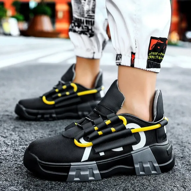 High Quality Men Running Shoes  Hot Sale Thick Bottom Trend Sneakers Men Shoes Outdoor Non-slip Breathable Walking Shoes