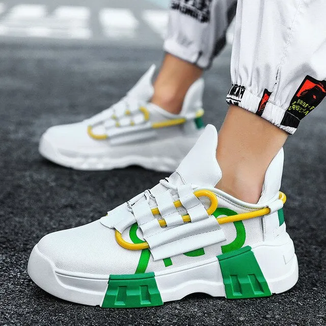 High Quality Men Running Shoes  Hot Sale Thick Bottom Trend Sneakers Men Shoes Outdoor Non-slip Breathable Walking Shoes