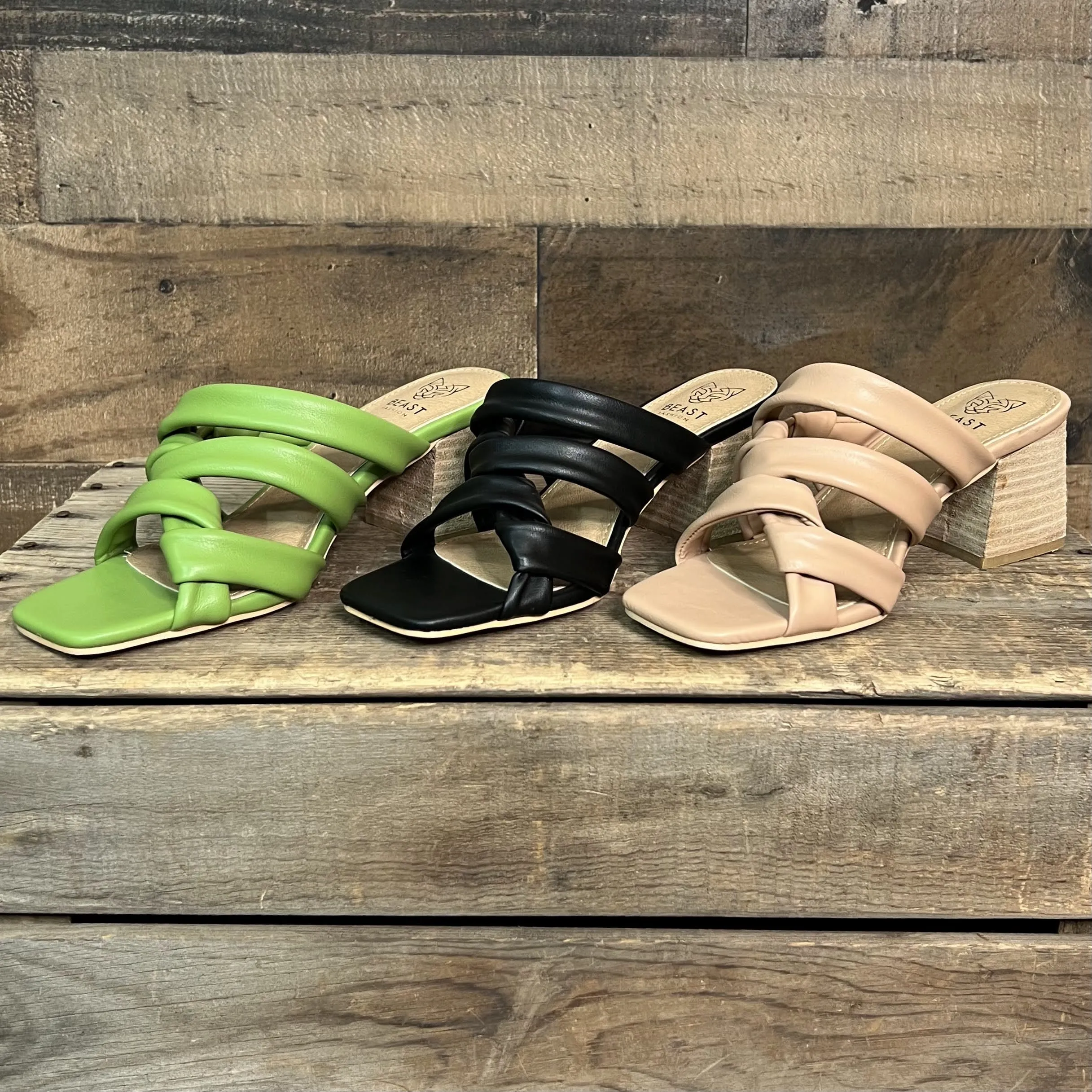 Holli Block Heel Nude