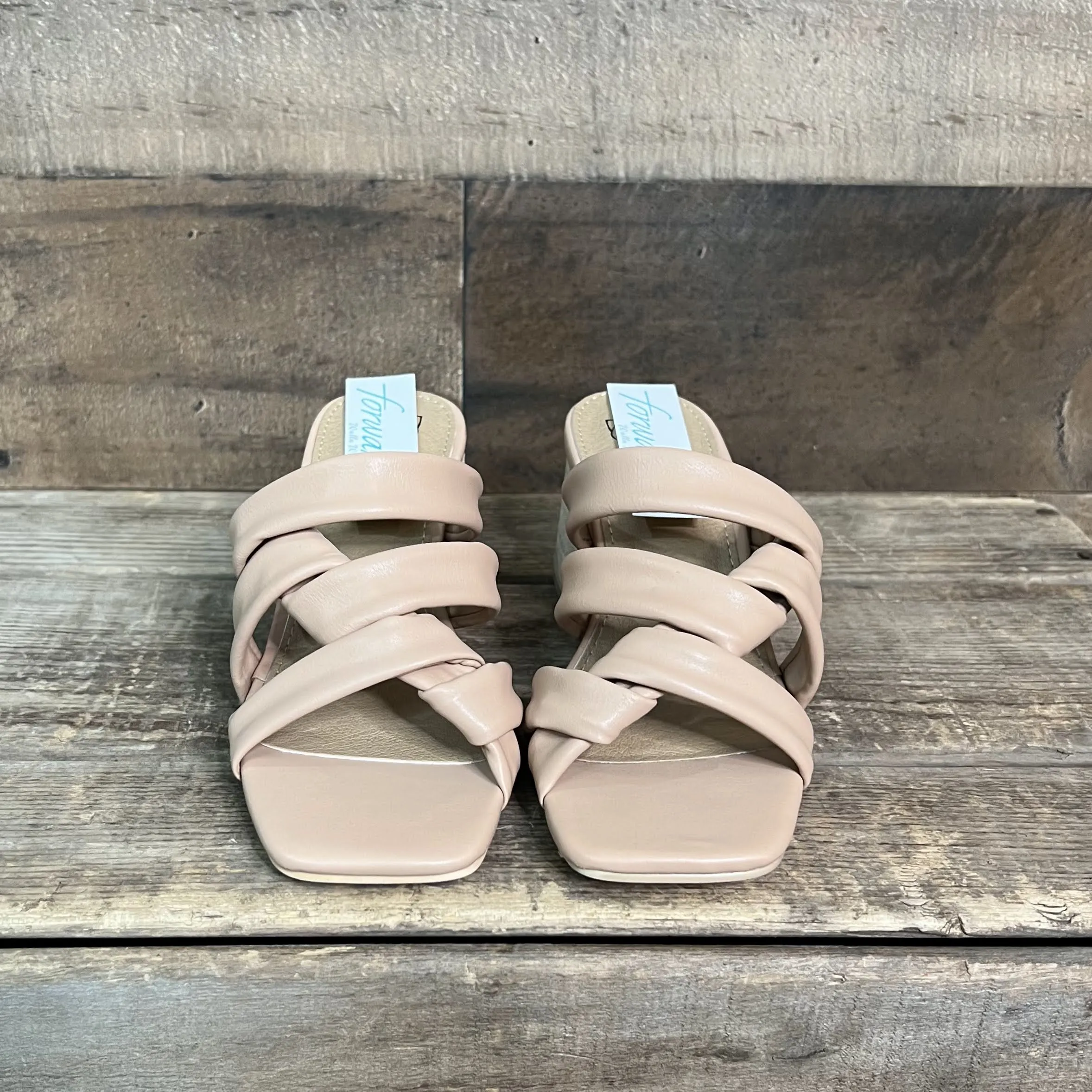 Holli Block Heel Nude