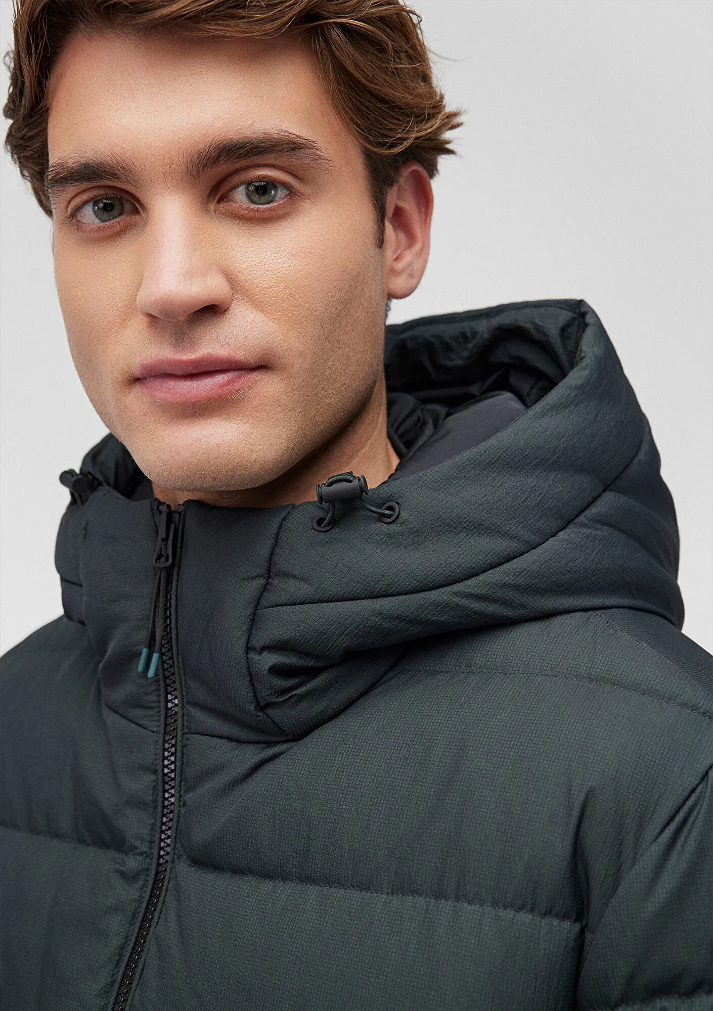 Hooded Green Puffer Jacket