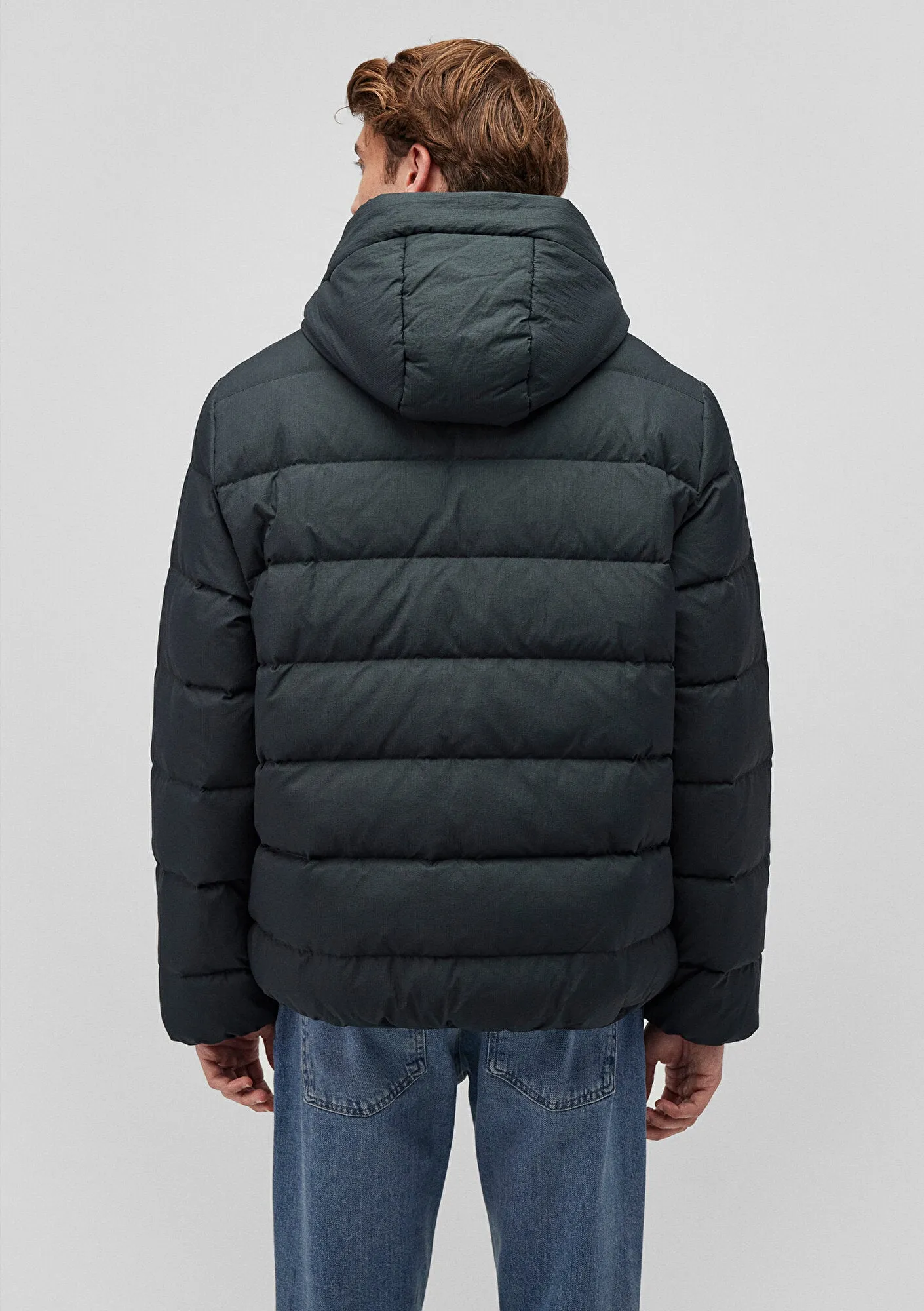 Hooded Green Puffer Jacket